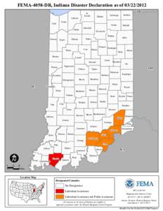 FEMA-4058-DR, Indiana Disaster Declaration as of[removed]LaPorte Porter  Lake
