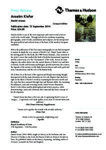Press Release Anselm Kiefer Daniel Arasse Compact Edition  Publication date: 15 September 2014