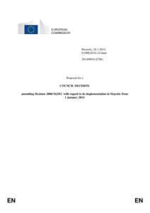 EUROPEAN COMMISSION Brussels, [removed]COM[removed]final[removed]CNS)
