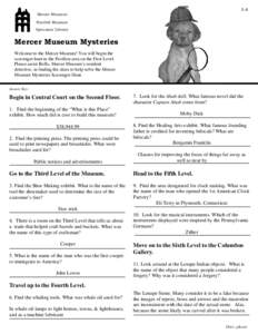 5-8 Mercer Museum Mysteries Answer Key