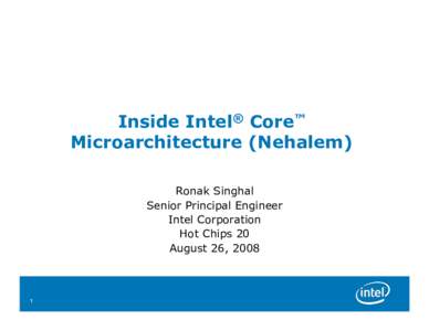 Xeon / Intel Core / Intel / Penryn / Wolfdale / SSE4 / Nehalem / Sandy Bridge / Itanium / Computer hardware / Computer architecture / Computing