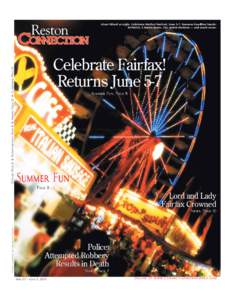 Opinion, Page 6 ❖ Entertainment, Page 8 ❖ Sports, Page 12 ❖ Classifieds, Page 14  Reston Giant Wheel at night. Celebrate Fairfax! festival, June 5-7, features headline bands: KONGOS, 3 Doors Down, The Amish Outlaws