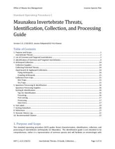 Office of Mauna Kea Management  Invasive Species Plan Standard Operating Procedure C