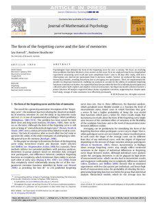 Journal of Mathematical Psychology (  )