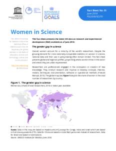 Fact Sheet No. 51 June 2018 FS/2018/SCI/51 Women in Science The UNESCO Institute