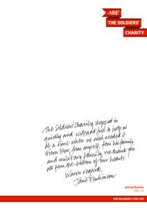 Annual Review soldierscharity.org  FOREWORD