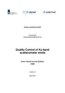 Quality Control of Ku-band scatterometer winds