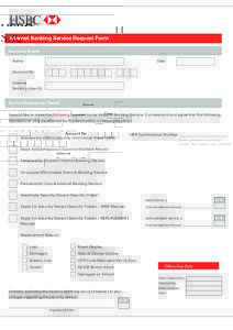 Internet Banking Service Request Form Customer Details Name Date