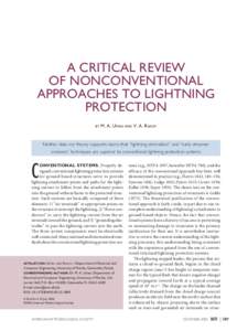 A CRITICAL REVIEW OF NONCONVENTIONAL APPROACHES TO LIGHTNING PROTECTION BY