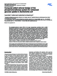 Molecular Systems Biology 4; Article number 160; doi:[removed]msb4100201 Citation: Molecular Systems Biology 4:160 & 2008 EMBO and Nature Publishing Group All rights reserved[removed]www.molecularsystemsbiology.com  