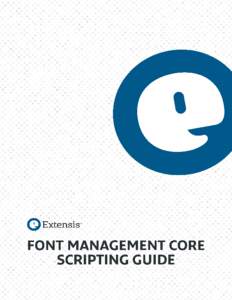 Font Management Scripting Guide