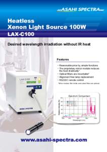 Heatless Xenon Light Source 100W LAX-C100 Desired wavelength irradiation without IR heat