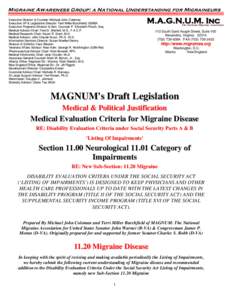 Migraine Awareness Group:  A National Understanding for Migraineurs