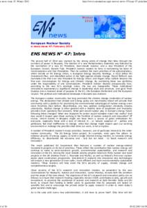 e-news issue 47, Winter 2015