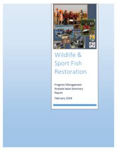 U.S. Fish and Wildlife Service  Wildlife & Sport Fish Restoration Program Management