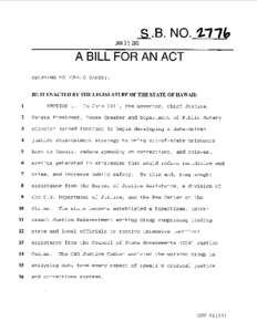 .B. NO. 277b JANA BILL FOR AN ACT RELATING TO PUBLIC SAFETY.