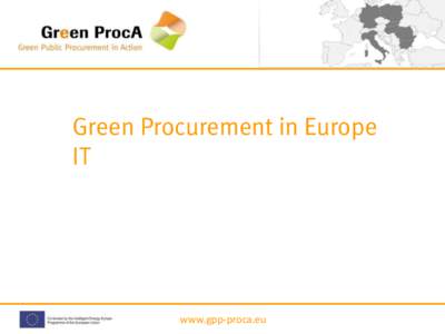 Green Procurement in Europe IT www.gpp-proca.eu  Contents