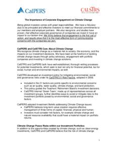 The Importance of Corporate Engagement on Climate Change