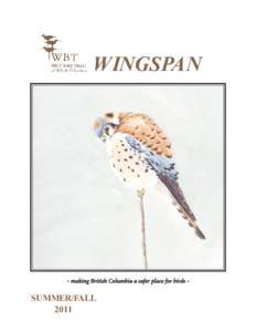WINGSPAN  - makingg British Columbiia a safer place for birds - SUMMER/FALL 2011