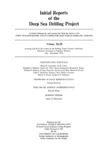 Deep Sea Drilling Project Initial Reports Volume 49
