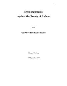 Microsoft Word - Irish arguments against the Treaty of Lisbon1.doc