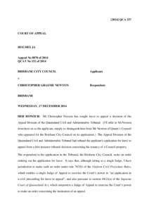 [2014] QCA 337  COURT OF APPEAL HOLMES JA