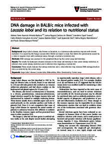 DNA damage in BALB/c mice infected with Lacazia loboi and its relation to nutritional status