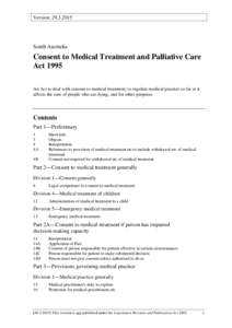 Consent to Medical Treatment and Palliative CareAct 1995
