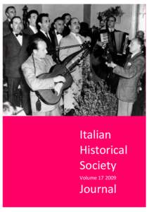 Italian Historical Society Volume[removed]Journal