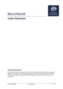 Benchbook: Unfair dismissals