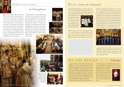 News  Ordinations in Gricigliano  T