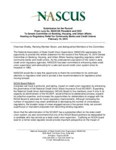 NASCUS believes any new legislation should empower state regulators when it is a state’s issue