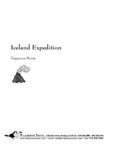 Iceland Expedition Departure Notes