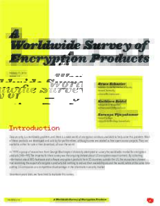 A Worldwide Survey of Encryption Products February 11, 2016 Version 1.0