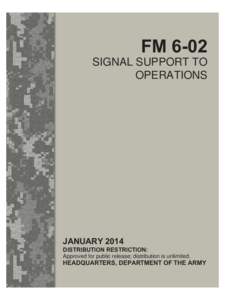 FM[removed]SIGNAL SUPPORT TO OPERATIONS  JANUARY 2014