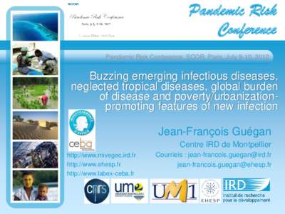 Pandemic Risk Conference Pandemic Risk Conference, SCOR, Paris, July 9-10, 2012 Buzzing emerging infectious diseases, neglected tropical diseases, global burden