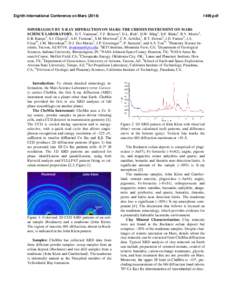 Eighth International Conference on Mars[removed]pdf MINERALOGY BY X-RAY DIFFRACTION ON MARS: THE CHEMIN INSTRUMENT ON MARS SCIENCE LABORATORY. D.T. Vaniman1, T.F. Bristow2, D.L. Bish3, D.W. Ming4, D.F. Blake5, R.V. 