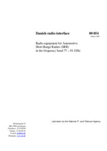 Danish radio interfaceJanuaryRadio equipment for Automotive