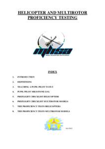 HELICOPTER AND MULTIROTOR PROFICIENCY TESTING INDEX 1.