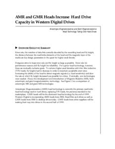 AMR and GMR Heads Increase Hard Drive Capacity in Western Digital Drives