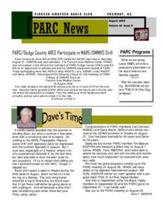 PIONEER AMATEUR RADIO CLUB  - FREMONT, NE August, 2009  PARC News
