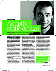 .net/technique/opinion  Joni Korpi on… Adaptive static design