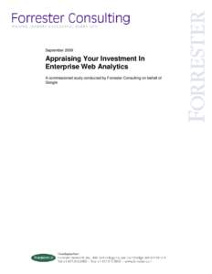 Microsoft Word - Appraising Your Investment In Enterprise Web Analytics _Final_.doc