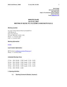 WG14 Draft Minutes, N1884  St Louis, MO, OctWG14 N1884