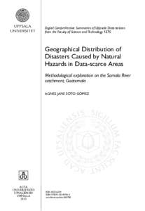 Digital Comprehensive Summaries of Uppsala Dissertations from the Faculty of Science and Technology 1275 Geographical Distribution of Disasters Caused by Natural Hazards in Data-scarce Areas