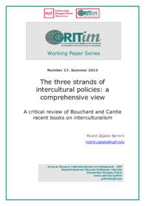 0  Working Paper Series Number 17, SummerThe three strands of