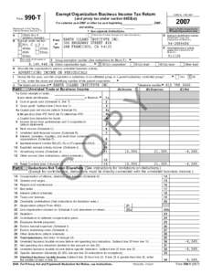 Form  Exempt Organization Business Income Tax Return 990-T
