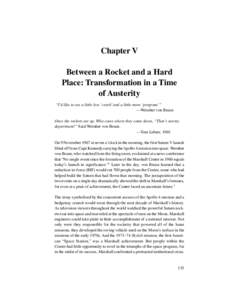 BETWEEN A ROCKET AND A HARD PLACE  Chapter V Between a Rocket and a Hard Place: Transformation in a Time of Austerity