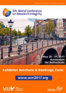 5th World Conference on Research Integrity  May, 2017 Amsterdam the Netherlands