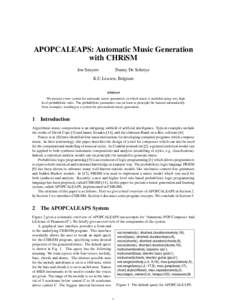 APOPCALEAPS: Automatic Music Generation with CHRiSM Jon Sneyers Danny De Schreye